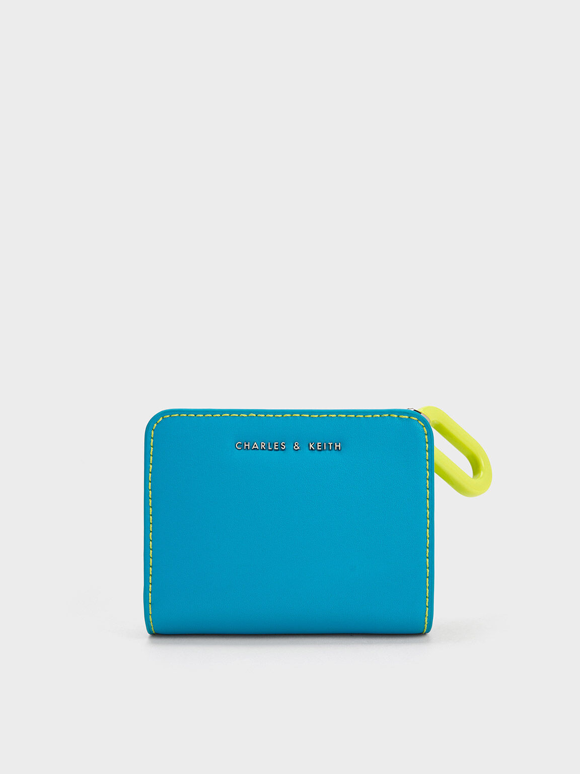 Oval Keychain Zip Wallet, Ocean, hi-res