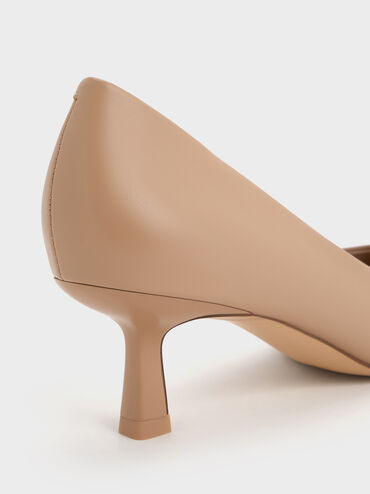 Emmy Pointed Kitten Heel Pumps, Nude, hi-res