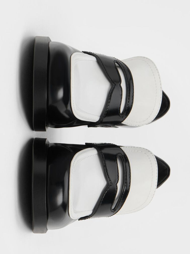 Penny Loafer Block-Heel Pumps, Multi, hi-res