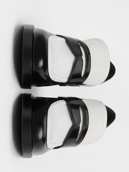 Penny Loafer Block-Heel Pumps, Multi, hi-res