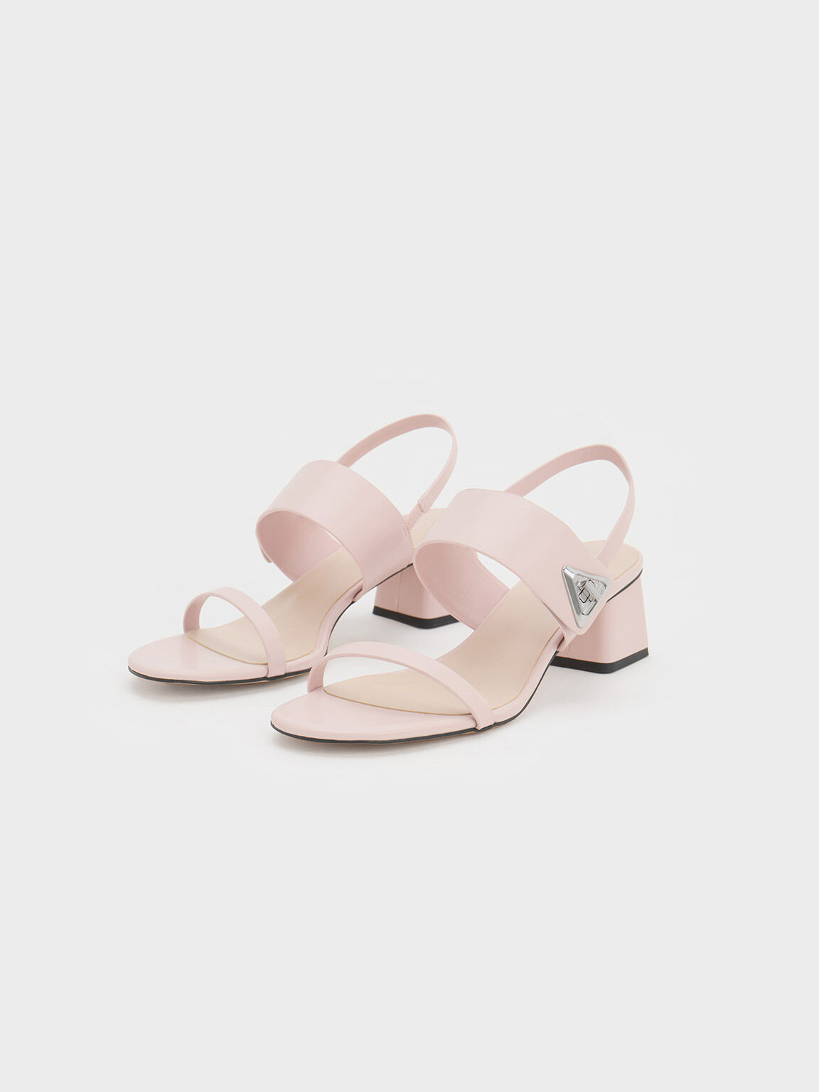 Pink block deals heel sandals
