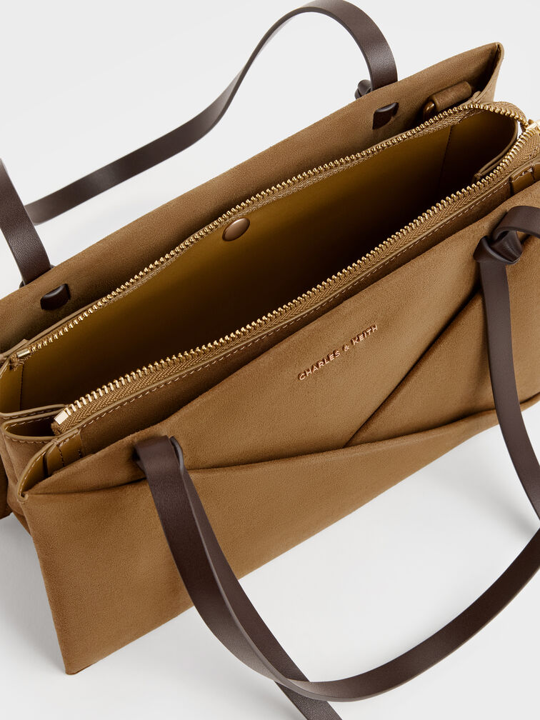 Midori Two-Tone Geometric Tote Bag, Sahara Sand, hi-res