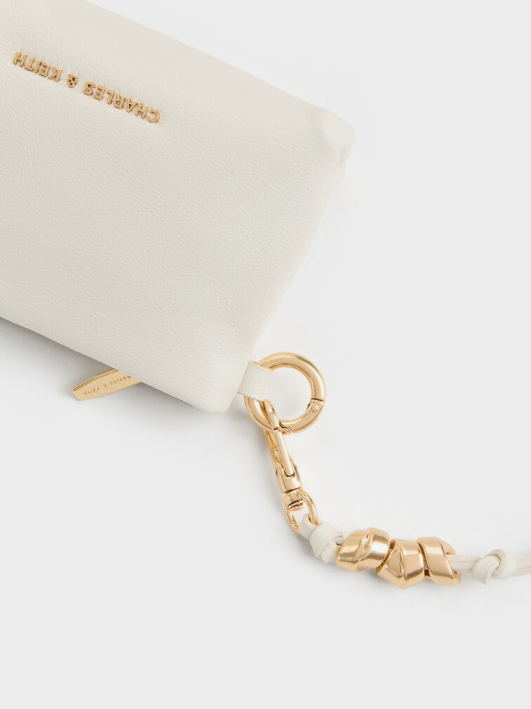 Zephyr Metallic-Accent Wristlet, Cream, hi-res