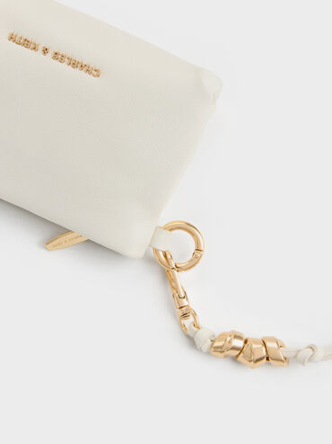 Zephyr Metallic-Accent Wristlet, Cream, hi-res