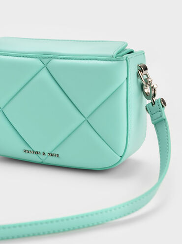 Mini Danika Chunky Chain Padded Bag, Mint Green, hi-res
