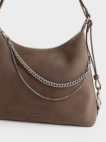 Atwood Chain Convertible Hobo Bag, Stone Grey, hi-res