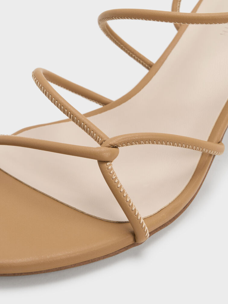 Meadow Strappy Block Heel Sandals, Camel, hi-res