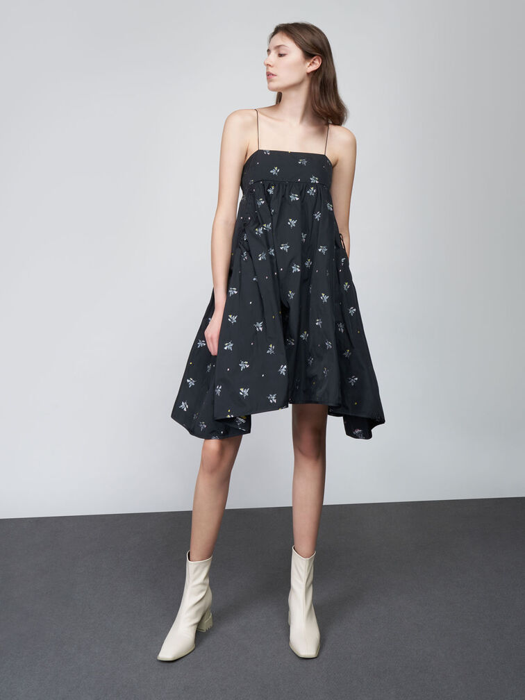 Zip-Up Block Heel Ankle Boots, Chalk, hi-res