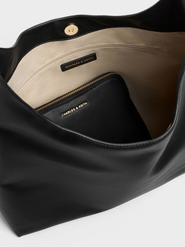 Aislin Hobo Bag, Black, hi-res