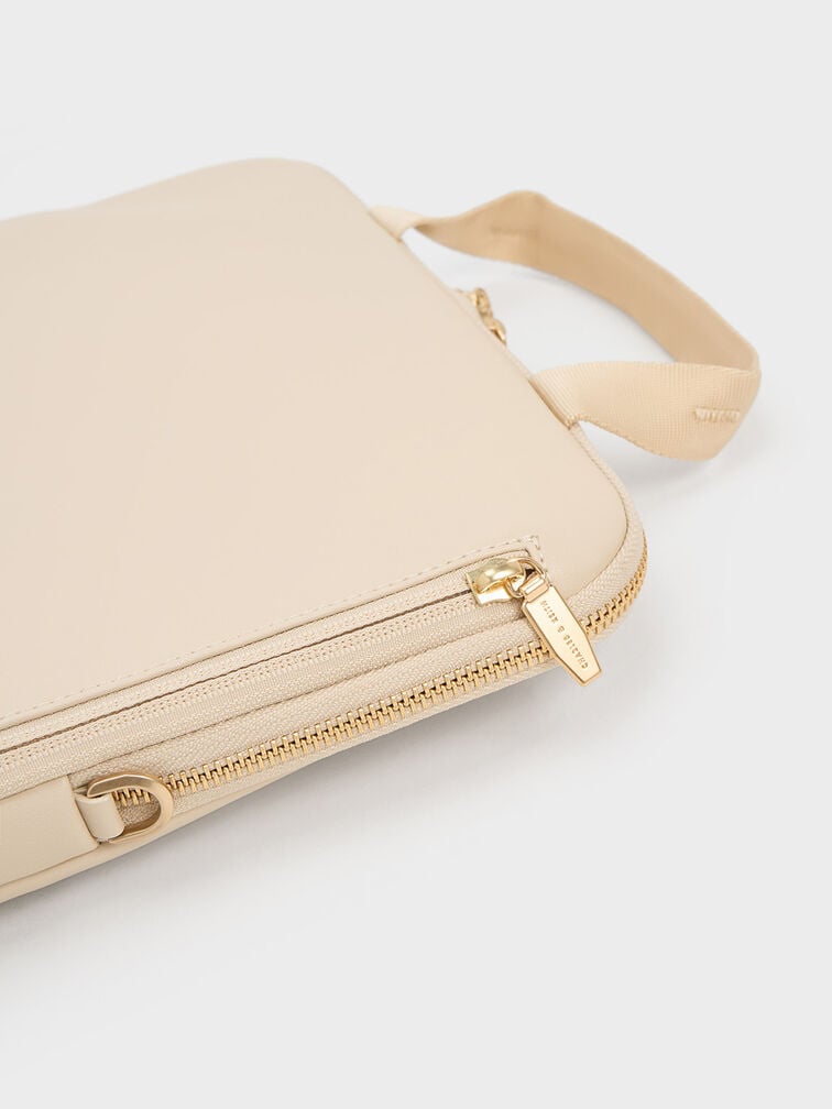 Gaia Laptop Bag, Beige, hi-res