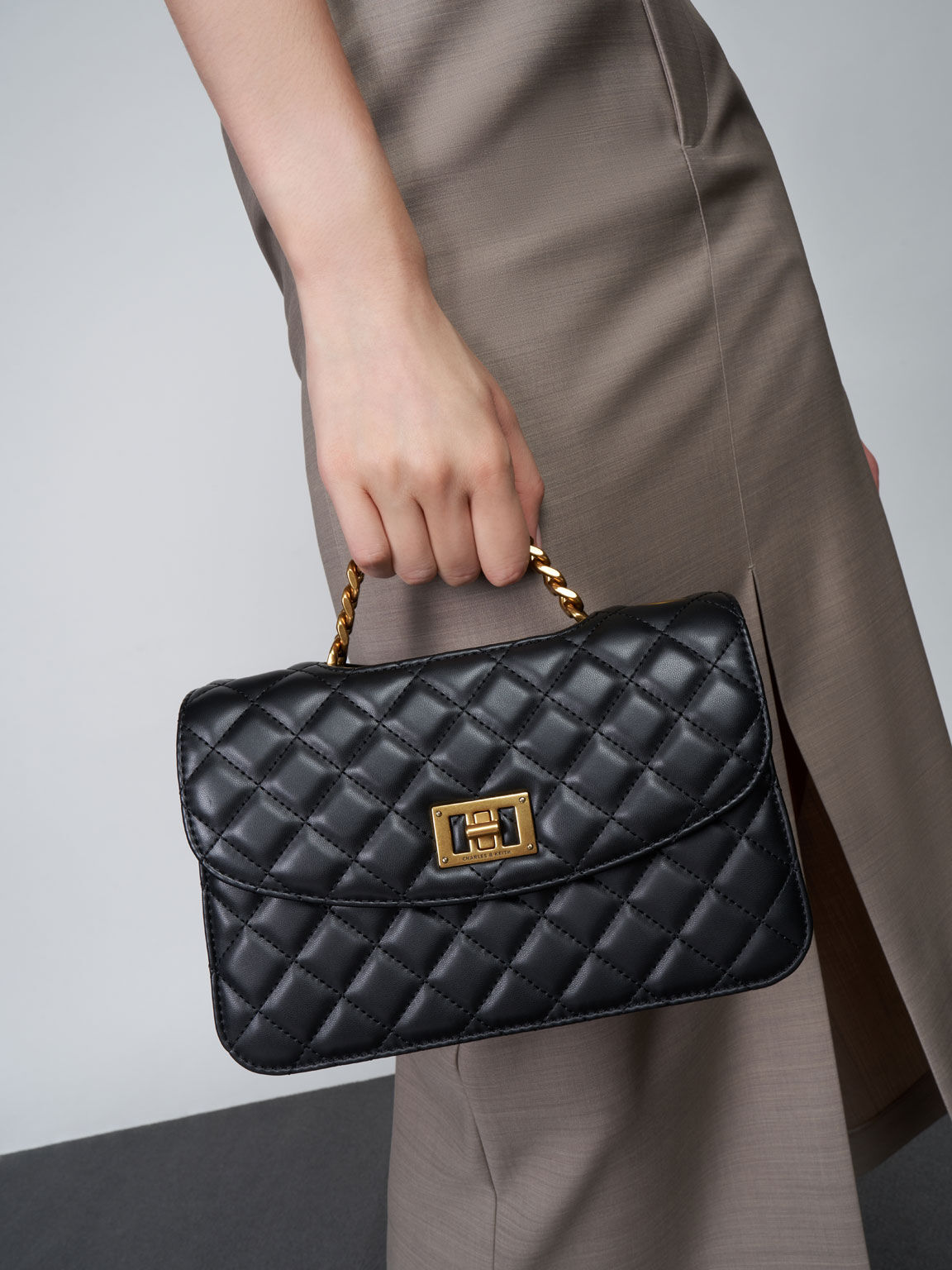 Charles keith quilted bag outlet