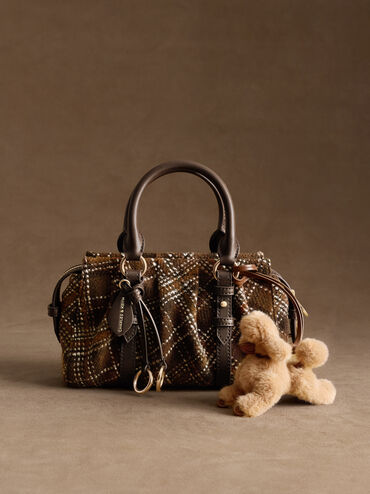 Britton Checkered Top Handle Tote Bag, Multi, hi-res