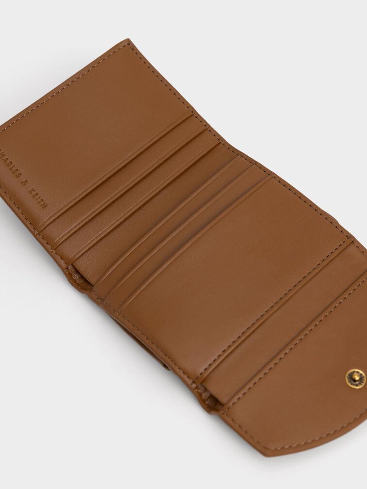 Este Belted Printed Small Wallet, Chocolate, hi-res