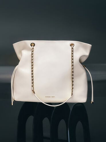 Arya Braided-Strap Double-Handle Tote Bag, Cream, hi-res