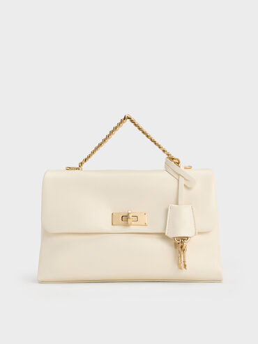 Kerry Chain-Handle Crossbody Bag, Cream, hi-res