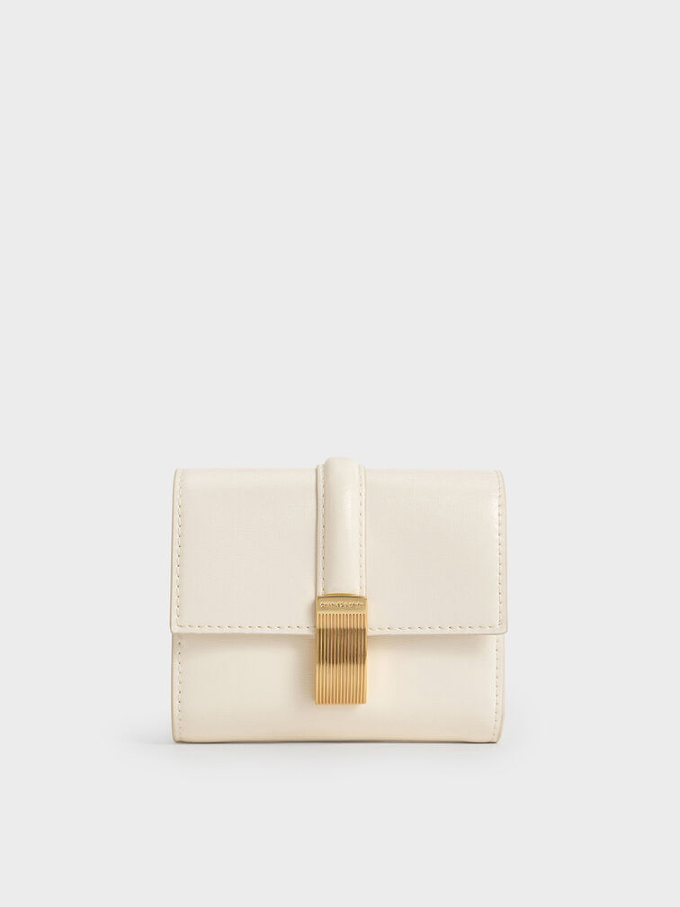 Wisteria Metallic-Accent Wallet, Cream, hi-res