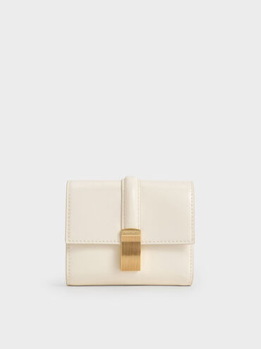 Wisteria Metallic-Accent Wallet, Cream, hi-res