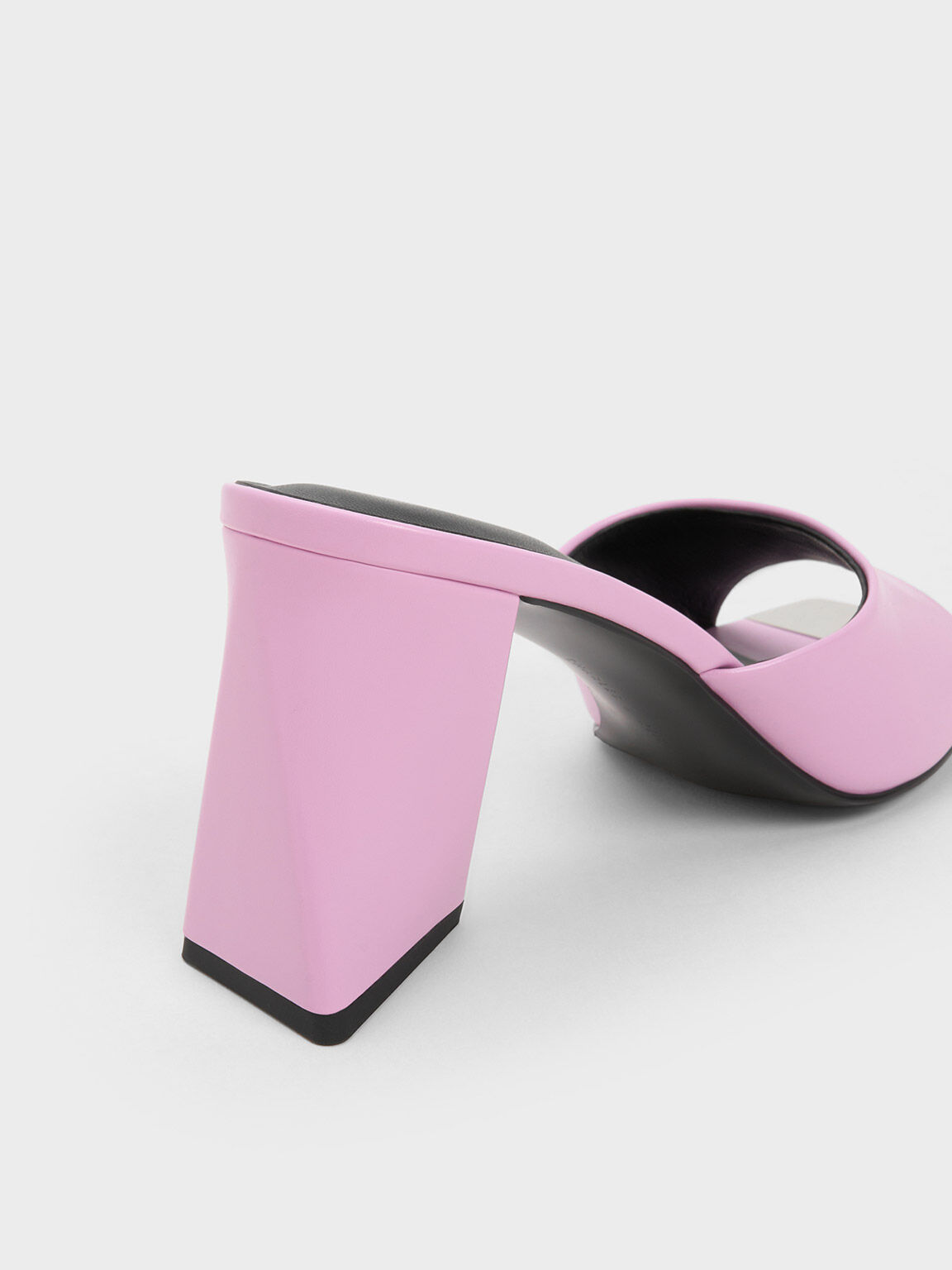 Pink mules heels sales