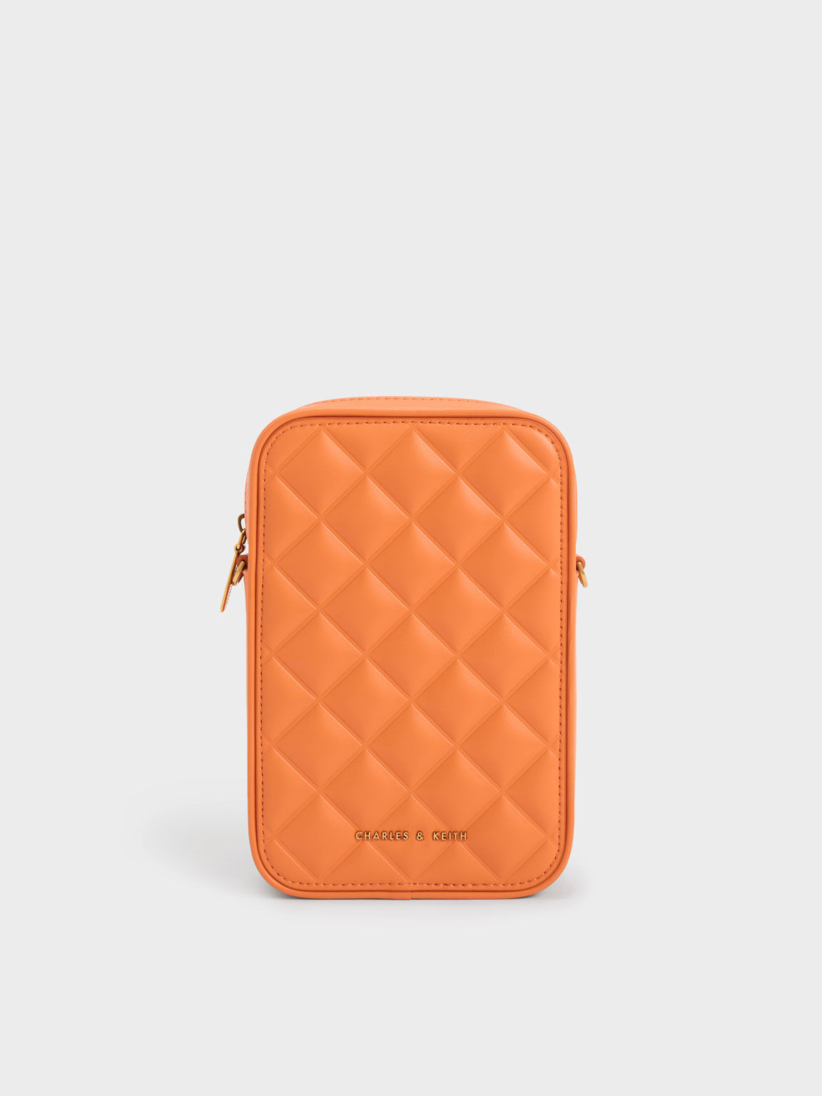 Bonnie Padded Phone Pouch, Orange, hi-res
