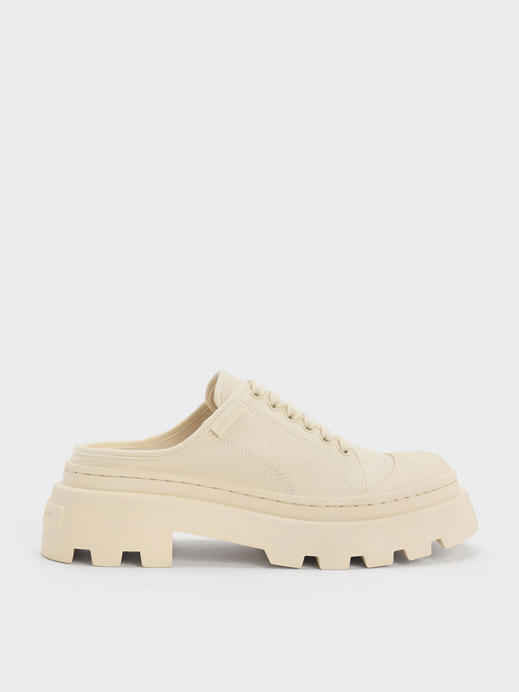 Indra Canvas Slip-On Sneakers, Chalk, hi-res