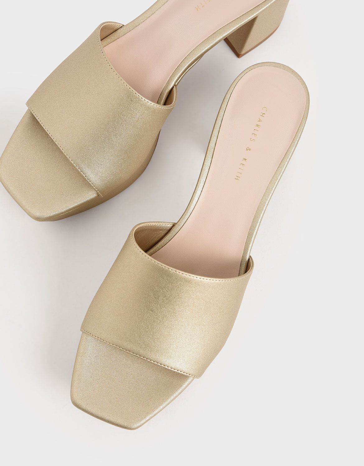Gold new arrivals mule sandals