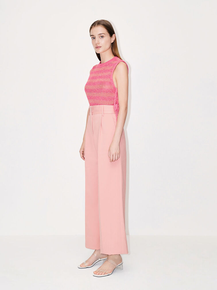 Double Strap See-Through Mules, White, hi-res