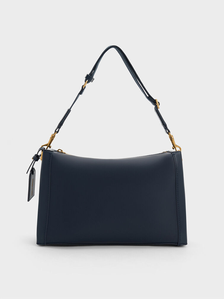 Cordele Slouchy Shoulder Bag, Navy, hi-res