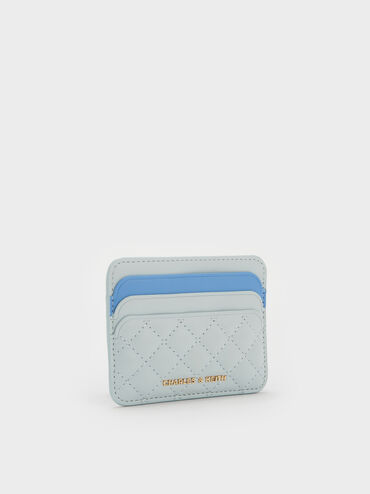 Cleo Quilted Card Holder, Sea Salt Blue, hi-res