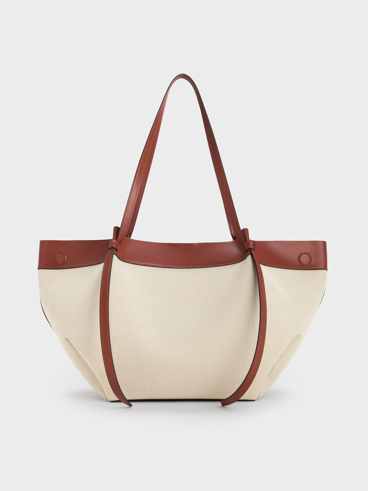 XL Calla Canvas Tote Bag, Brick, hi-res