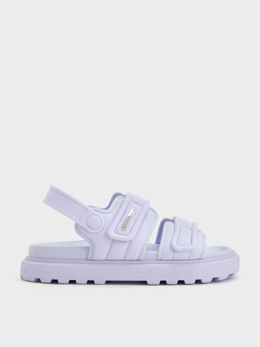 Romilly Puffy Sandals, Lilac, hi-res