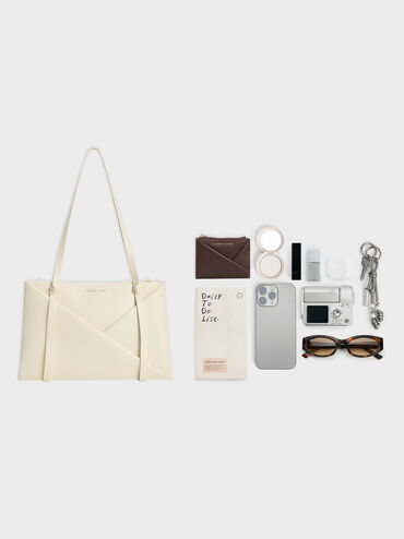 Midori Geometric Tote Bag, Cream, hi-res