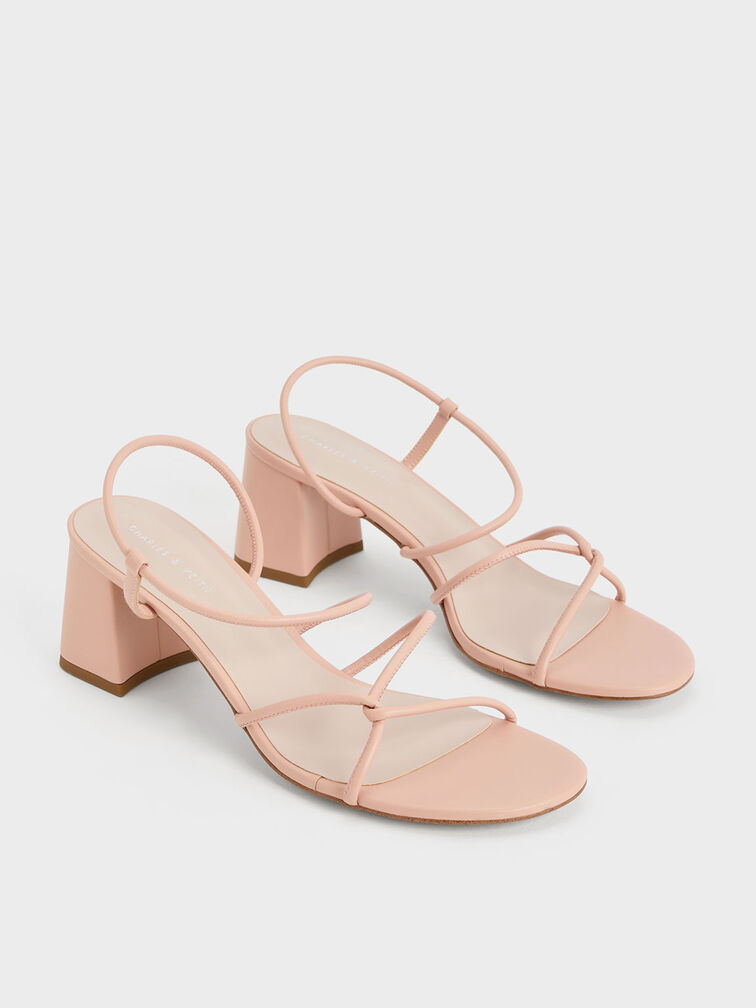 Meadow Strappy Block Heel Sandals, Nude, hi-res
