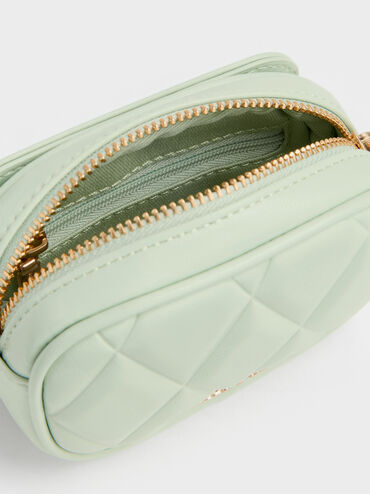 Arwen Quilted Mini Bag, Mint Green, hi-res
