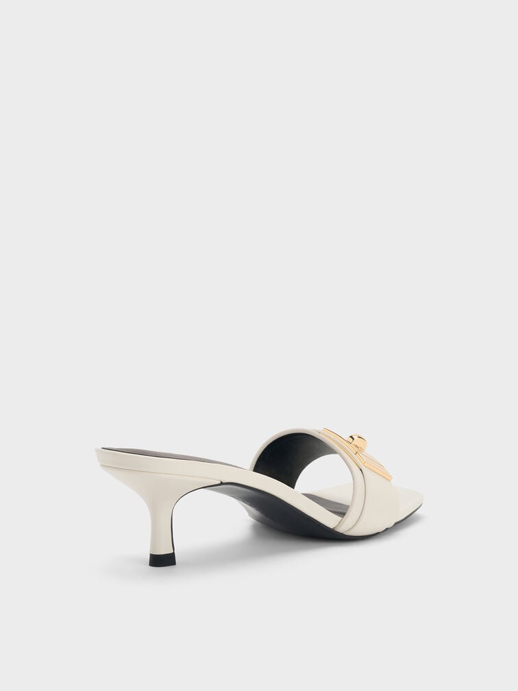 Aelin Kitten-Heel Mules, White, hi-res