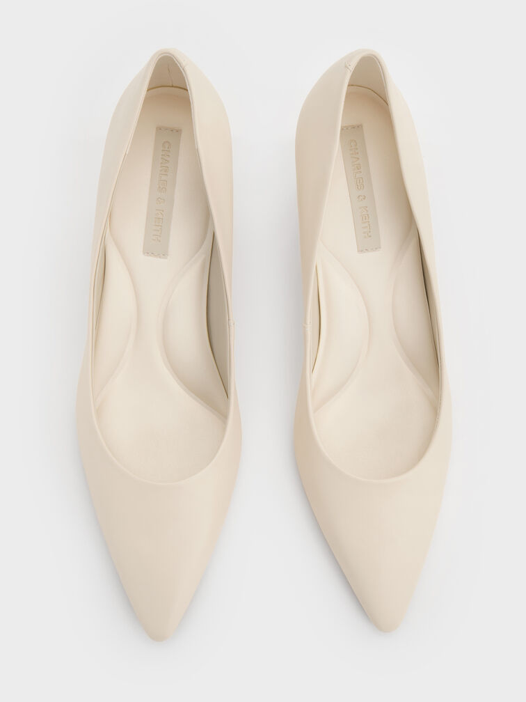 Emmy Pointed Kitten Heel Pumps, Chalk, hi-res