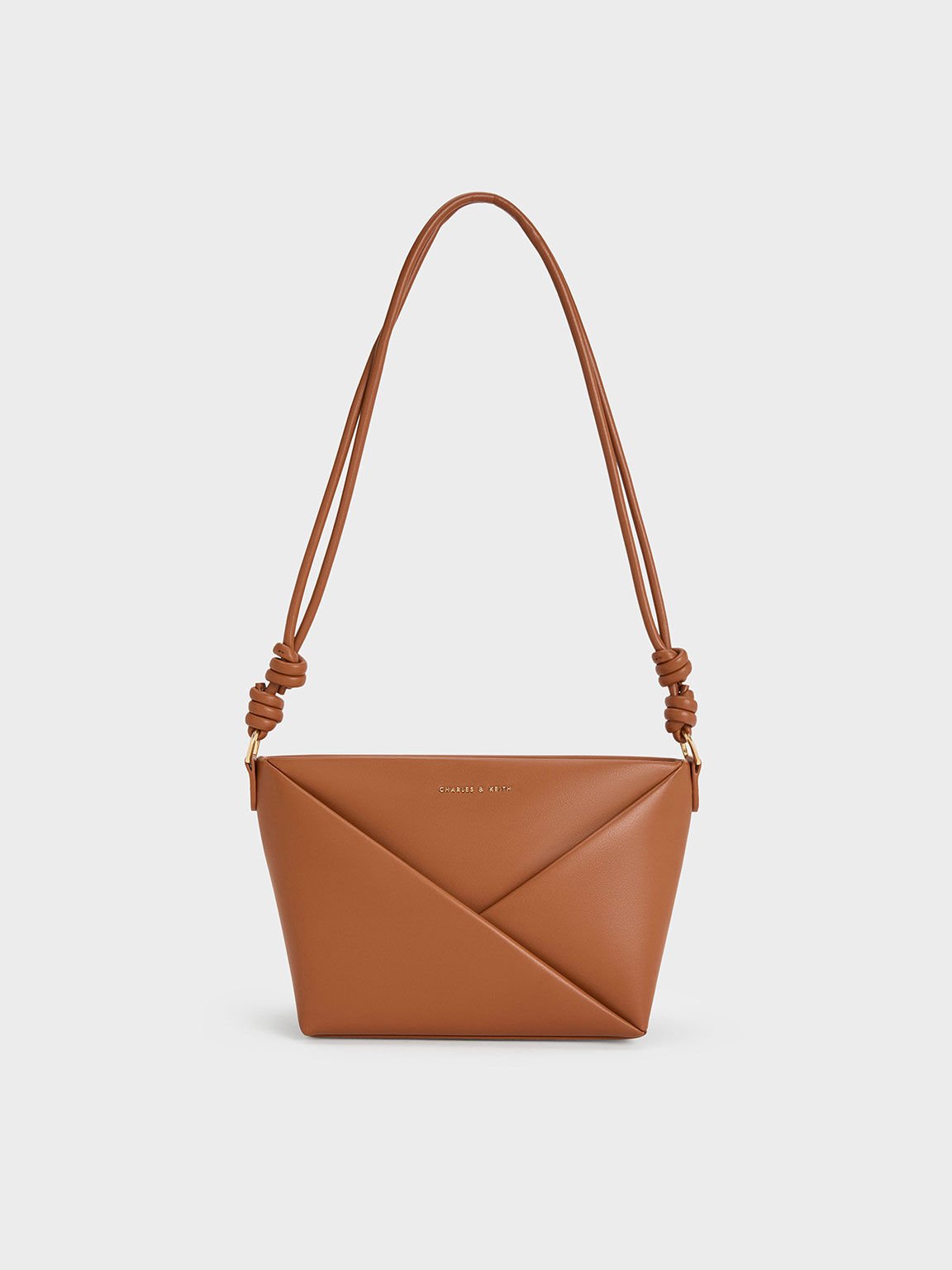 Tan Midori Geometric Crossbody Bag - Tan - Bags - CHARLES & KEITH IN