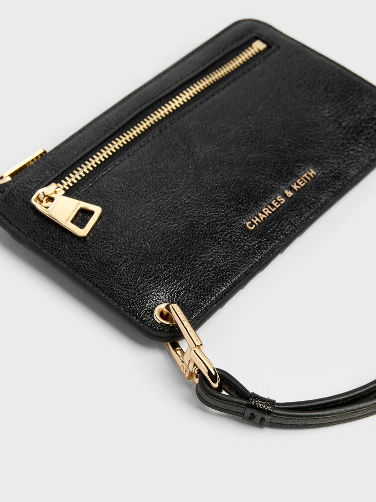 Lillith Zip-Around Wristlet, Black, hi-res