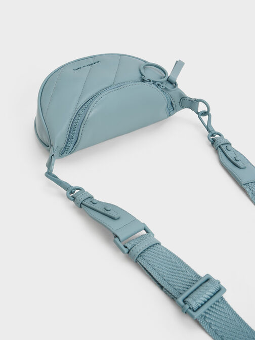 Philomena Half-Moon Crossbody Bag, Slate Blue, hi-res