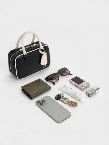 Mini Sianna Two-Tone Bowling Bag, Multi, hi-res