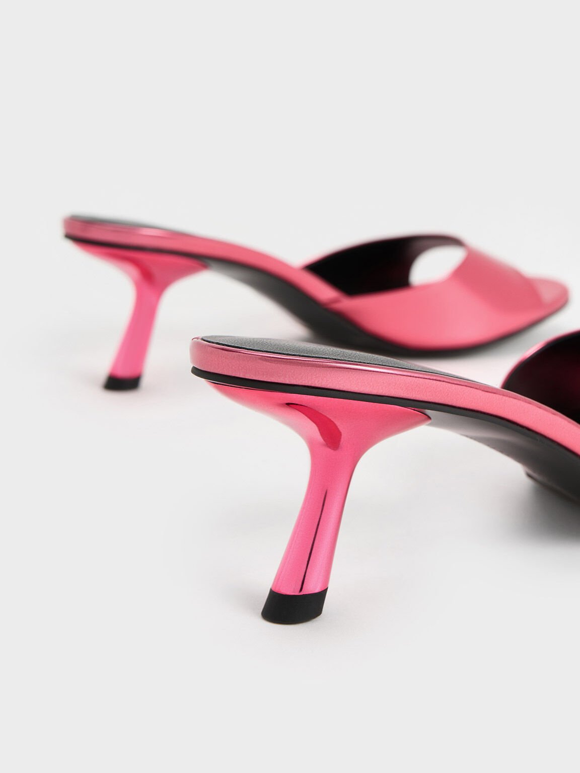 Fuchsia mules heels clearance