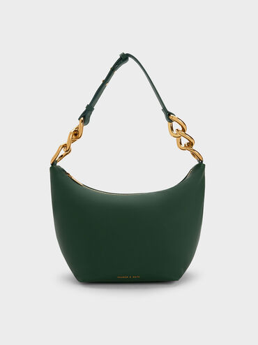 Cayce Hobo Bag, Dark Green, hi-res
