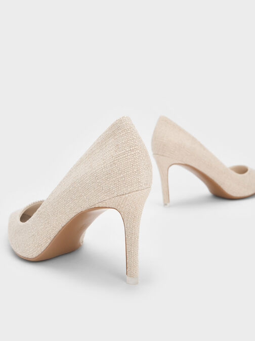 Emmy Pointed-Toe Pumps, Beige, hi-res