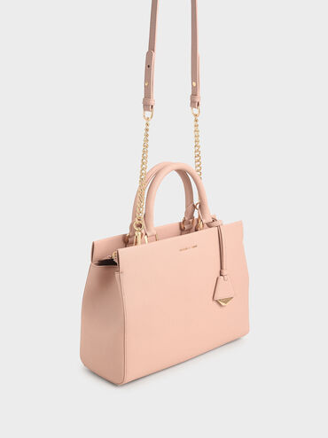 Large Double Handle Bag, Blush, hi-res