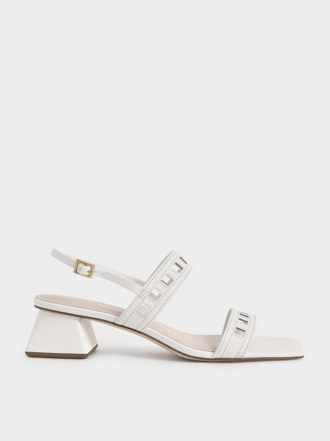 White block shop heel slingback