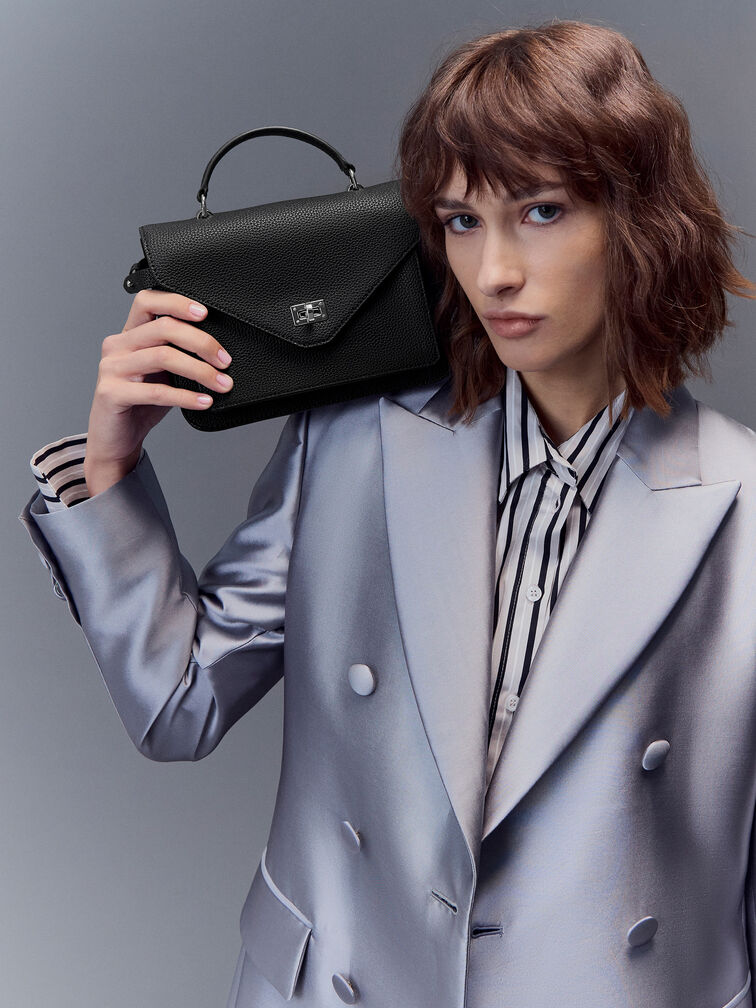 Mini Chance Turn-Lock Crossbody Bag, Noir, hi-res