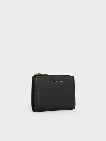 Harmonee Top Zip Small Wallet, Black, hi-res