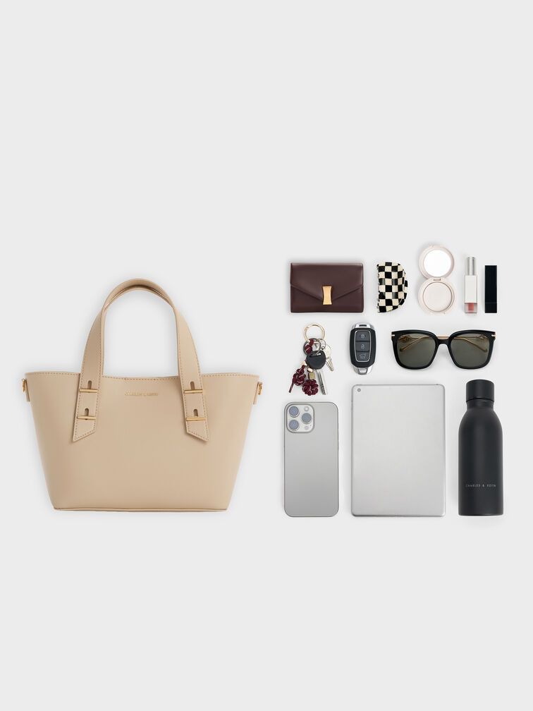 Mini Shania Double-Handle Tote Bag, Dusted Oat, hi-res