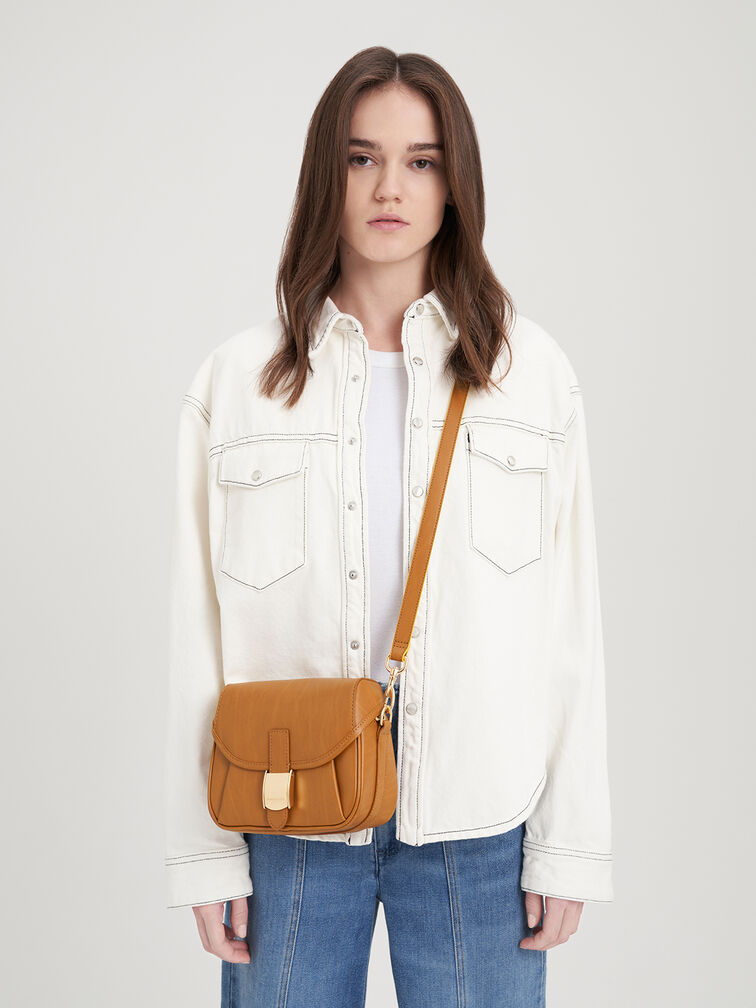 Altea Belted Crossbody Bag, Cognac, hi-res
