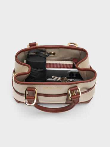 Mini Scottie Canvas Tote Bag, Brick, hi-res