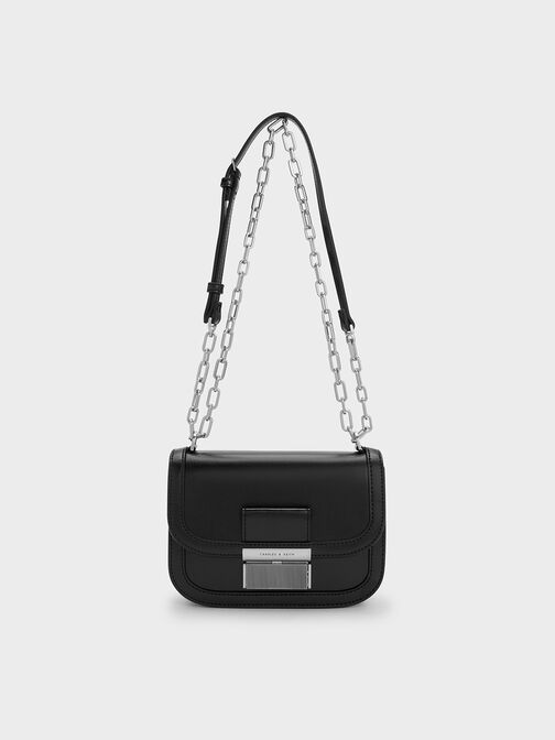 Charlot Chain Strap Bag, Black, hi-res